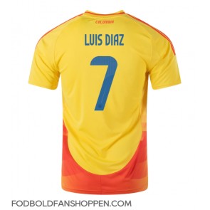 Colombia Luis Diaz #7 Hjemmebanetrøje Copa America 2024 Kortærmet